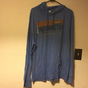 Blue Washington state hoodie